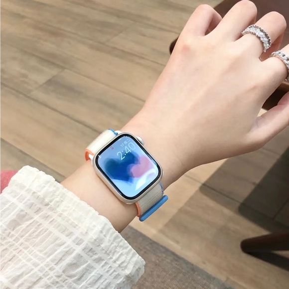 NEW CREAM Strap Loop Band FOR Apple Watch - Picture 5 of 9